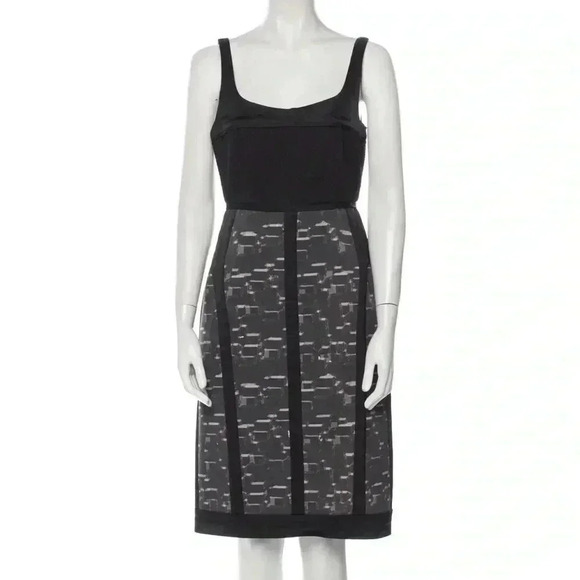 ❤️Host Picks❤️NARCISO RODRIGUEZ Printed Knee- Length A Skirt Dress - Picture 1 of 11